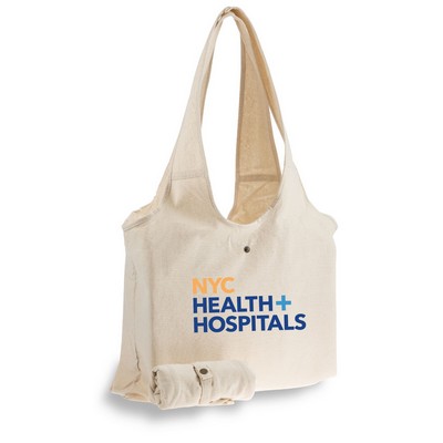 Foldable Canvas Slingbag with Snap Closure (19"x13"x3")